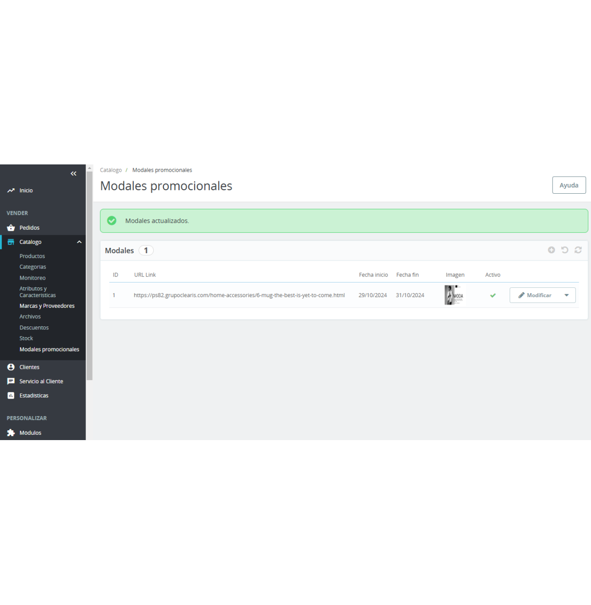 Prestashop Addon - Promotional Modal