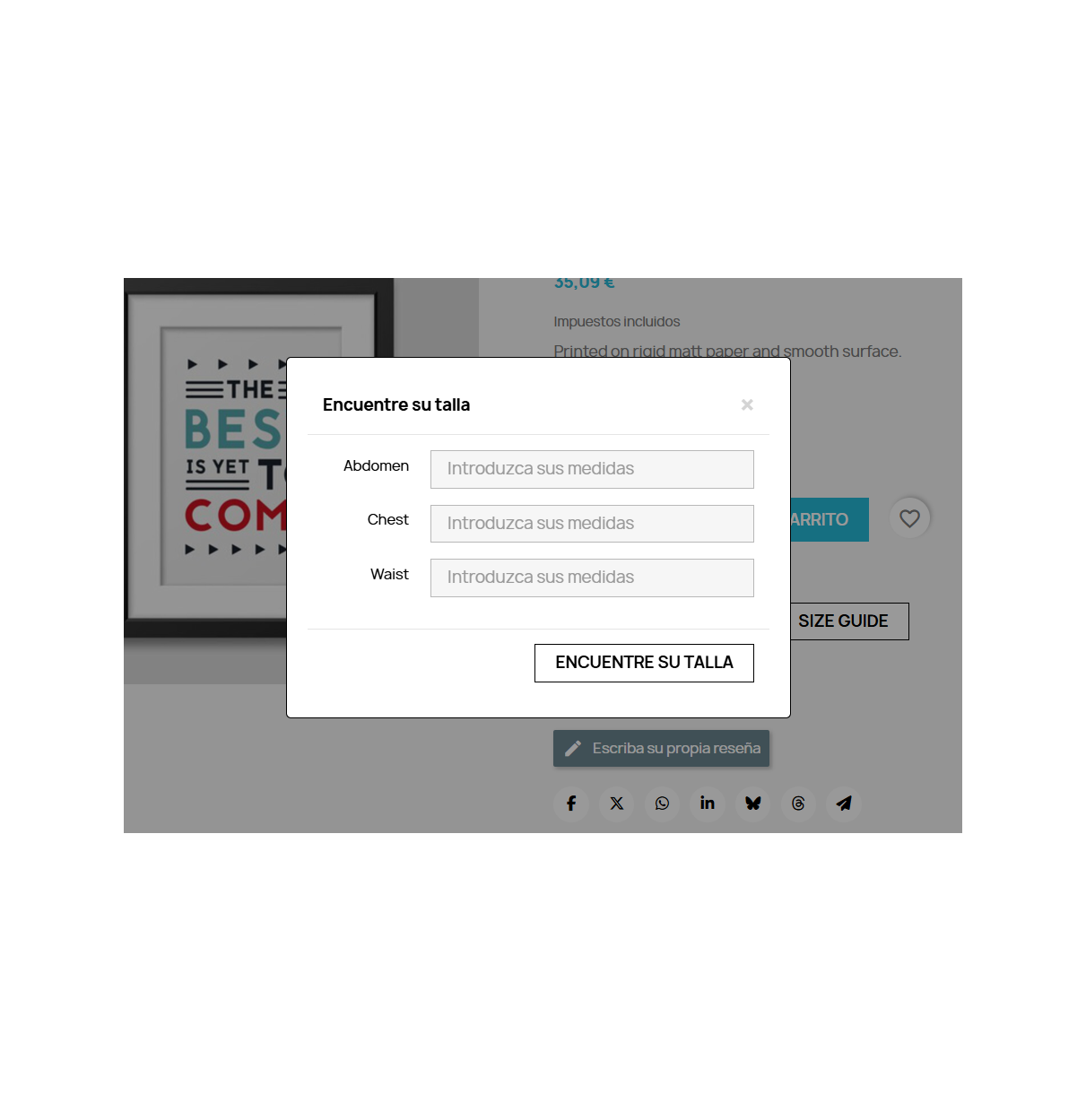 Addon - Your ideal size