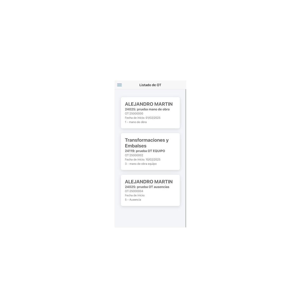 APP - Gestión de órdenes de trabajo