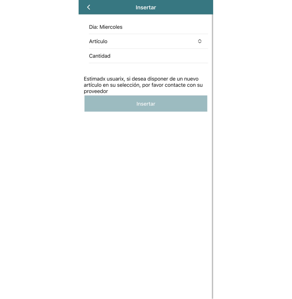 APP - Gestión de pedidos recurrentes