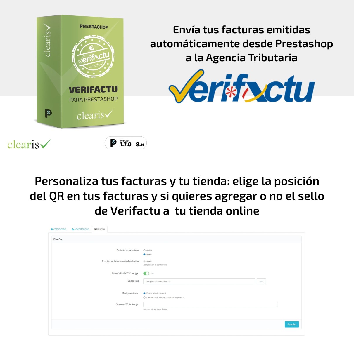 Addon VERIFACTU para PrestaShop - Clearis
