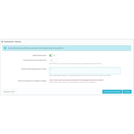 Add-on para Prestashop - Monitoramento Anti-Skimmer