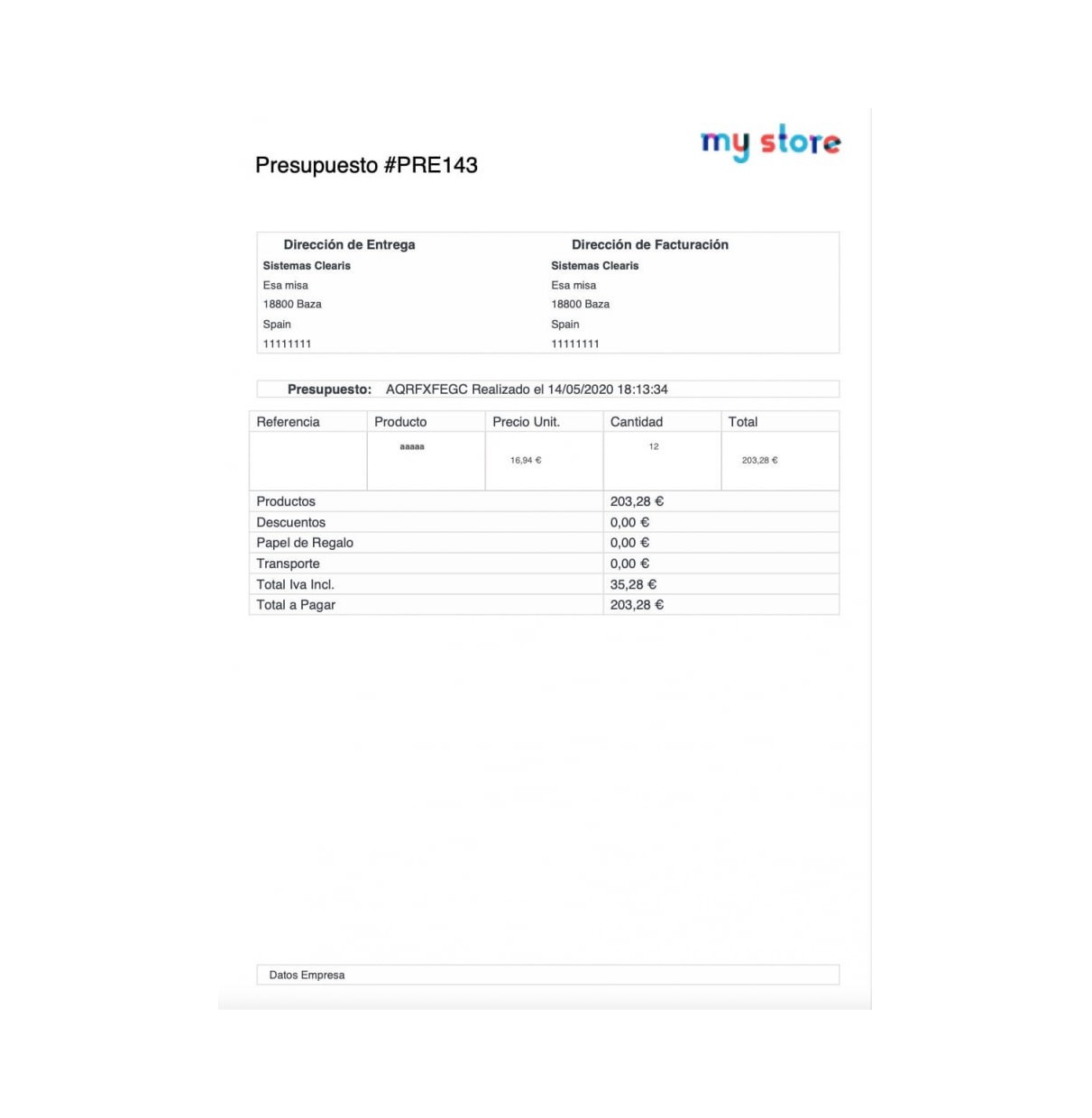 Prestashop Addon - Online Quote